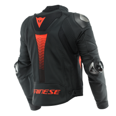 Dainese Super Speed 4 Black Matt Fluo Red Deri Ceket