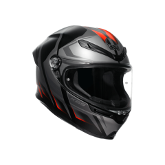Agv K6 S Karve Matt Blk Grey Red Kapalı Kask