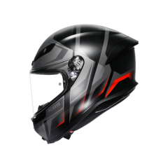 Agv K6 S Karve Matt Blk Grey Red Kapalı Kask