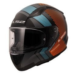 LS2 Rapid 2 Extra Mat Gri-Neon Turuncu Kask