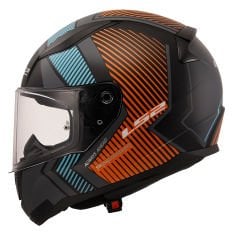 LS2 Rapid 2 Extra Mat Gri-Neon Turuncu Kask