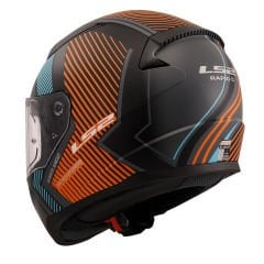 LS2 Rapid 2 Extra Mat Gri-Neon Turuncu Kask