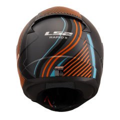 LS2 Rapid 2 Extra Mat Gri-Neon Turuncu Kask
