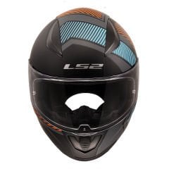 LS2 Rapid 2 Extra Mat Gri-Neon Turuncu Kask