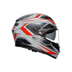 Agv K3 Space Matt White Red Fluo Kapalı Kask