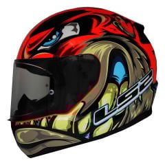 LS2 Rapid 2 Spox Kırmızı Gri Kapalı Kask