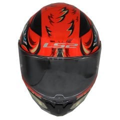 LS2 Rapid 2 Spox Kırmızı Gri Kapalı Kask