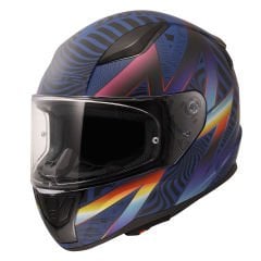 LS2 Rapid 2 Optik Mat Mavi Mor Kapalı Kask