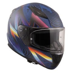 LS2 Rapid 2 Optik Mat Mavi Mor Kapalı Kask