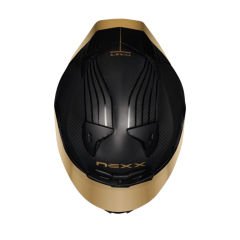 NEXX X.R3R Golden Edition Karbon Mat Siyah Sarı Kapalı Kask