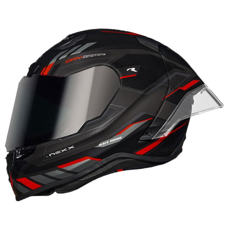 NEXX X.R3R Precision Mat Karbon Siyah Kırmızı Kapalı Kask