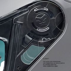 Nexx Sx.100R Kask Skidder Mat Siyah Gri Kapalı Kask
