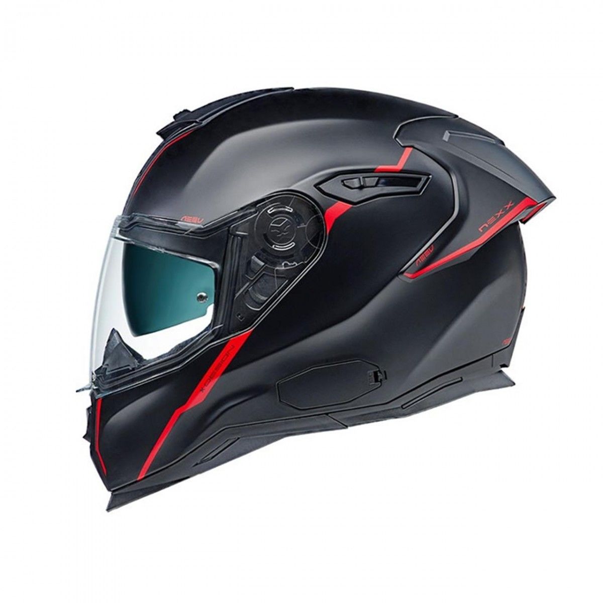 Nexx Sx.100R Shortcut Mat Siyah Kırmızı Kapalı Kask