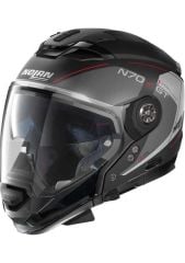 Nolan N70.2 Gt N-Com Gri Kırmızı Modüler Kask