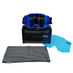 LS2 Charger Goggles Motokros Gözlük (IRIDIUM CAMLI) Mavi