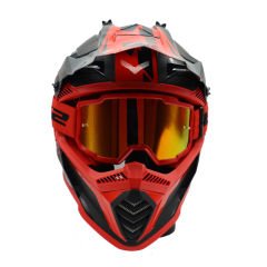 LS2 Charger Goggles Motokros Gözlük (IRIDIUM CAMLI) Kırmızı
