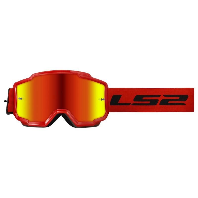 LS2 Charger Goggles Motokros Gözlük (IRIDIUM CAMLI) Kırmızı