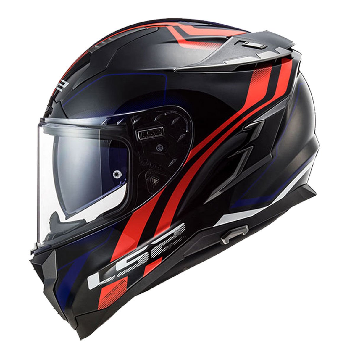 LS2 Challenger Propeller Kırmızı Mavi Kapalı Kask