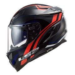 LS2 Challenger Propeller Kırmızı Mavi Kapalı Kask