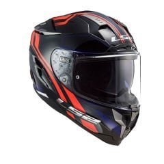 LS2 Challenger Propeller Kırmızı Mavi Kapalı Kask