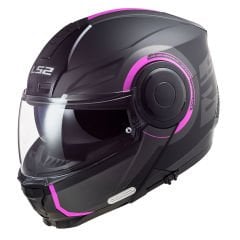 LS2 Scope Arch Mat Titanyum Pembe Çene Açılır Kask