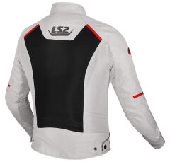 LS2 Breeze Kadın Gri Siyah Kırmızı Mont