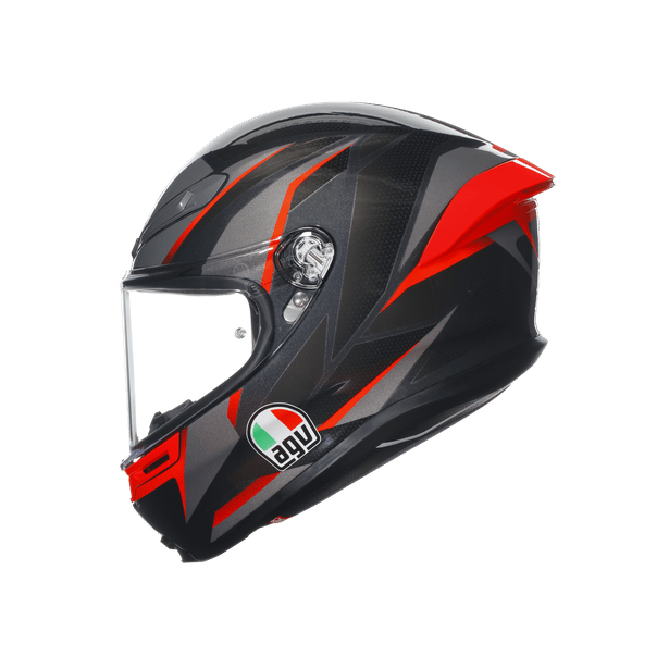 Agv K6 S Slashcut Black Grey Red Kapalı Kask