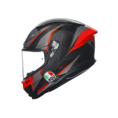 Agv K6 S Slashcut Black Grey Red Kapalı Kask