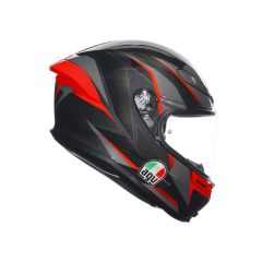 Agv K6 S Slashcut Black Grey Red Kapalı Kask