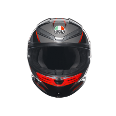 Agv K6 S Slashcut Black Grey Red Kapalı Kask