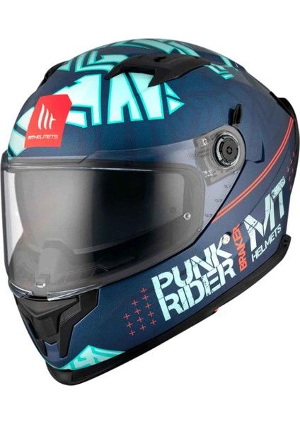 MT Helmets Braker Punk Rider C7 Gloss Kapalı Kask