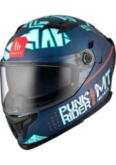 MT Helmets Braker Punk Rider C7 Gloss Kapalı Kask