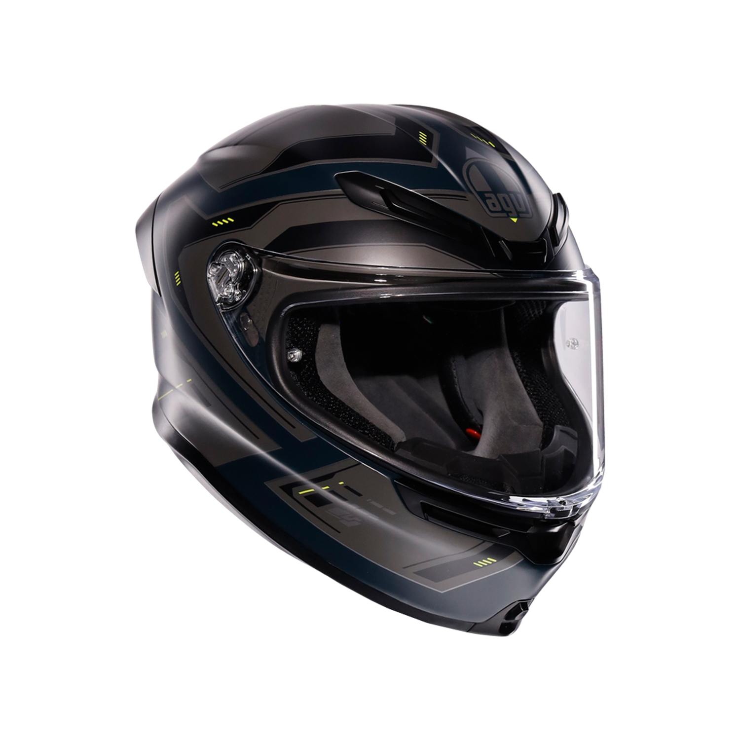 AGV K6 S MPLK Enhance Mat Grey Yellow Fluo