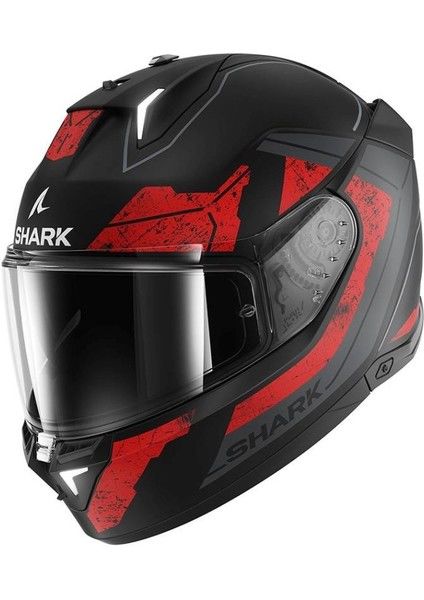 Shark Skwal I3 Rhad Mat Siyah Kırmızı Kapalı Kask