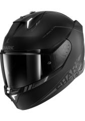 Shark Skwal I3 Blank Mat Siyah Antrasit Kapalı Kask