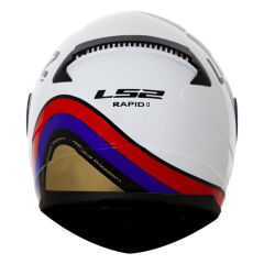 LS2 Rapid 2 Stark Beyaz Kırmızı Mavi KASK