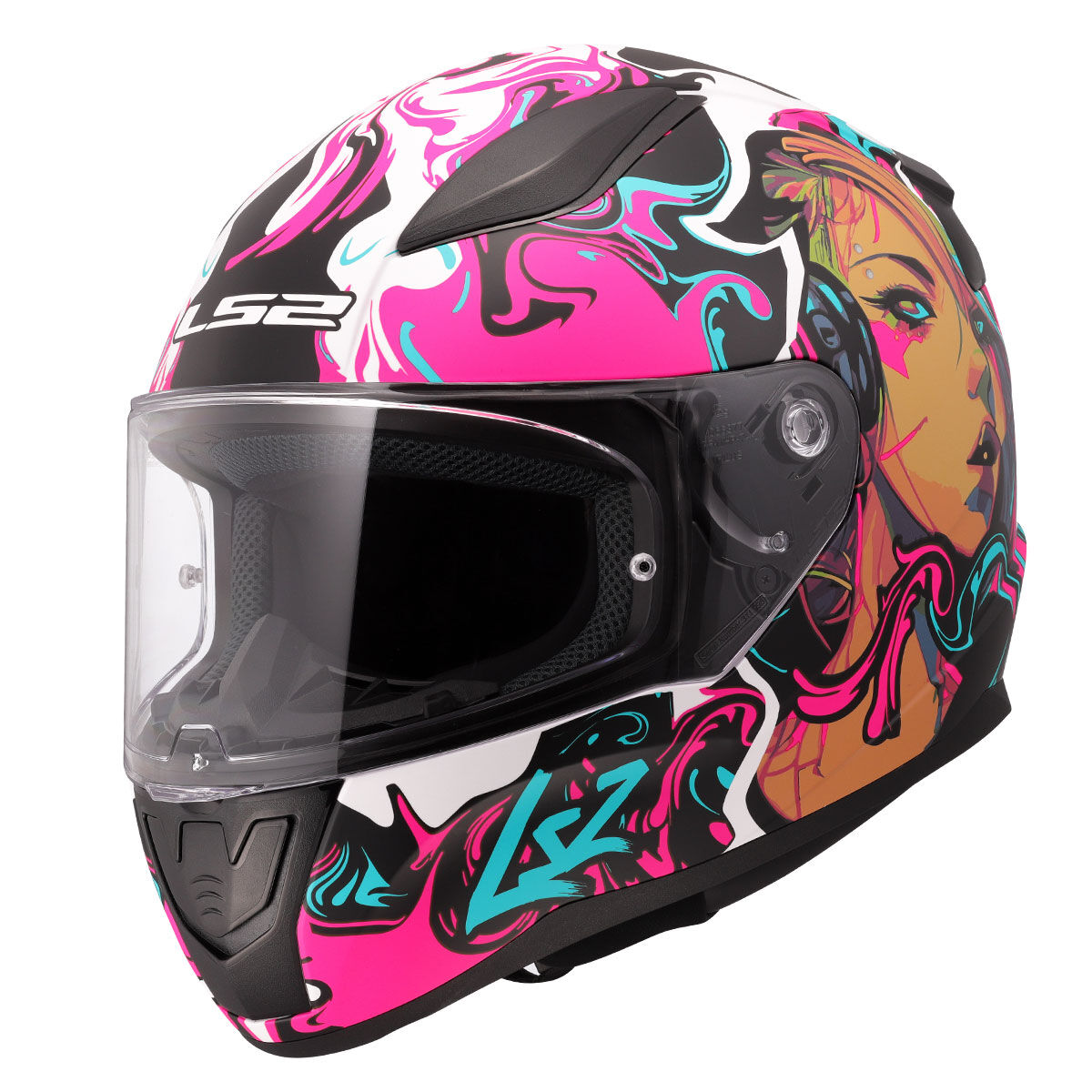 LS2 Rapid 2 Cyberg Mat Mor Kask