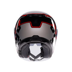 Agv irides Valenza Matt Grey Blk Red Açık Kask
