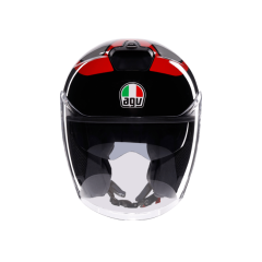 Agv irides Valenza Matt Grey Blk Red Açık Kask