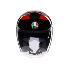 Agv irides Valenza Matt Grey Blk Red Açık Kask