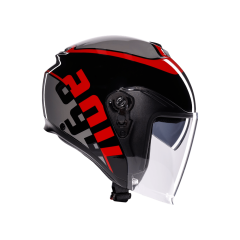 Agv irides Valenza Matt Grey Blk Red Açık Kask