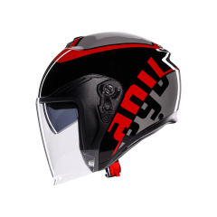 Agv irides Valenza Matt Grey Blk Red Açık Kask