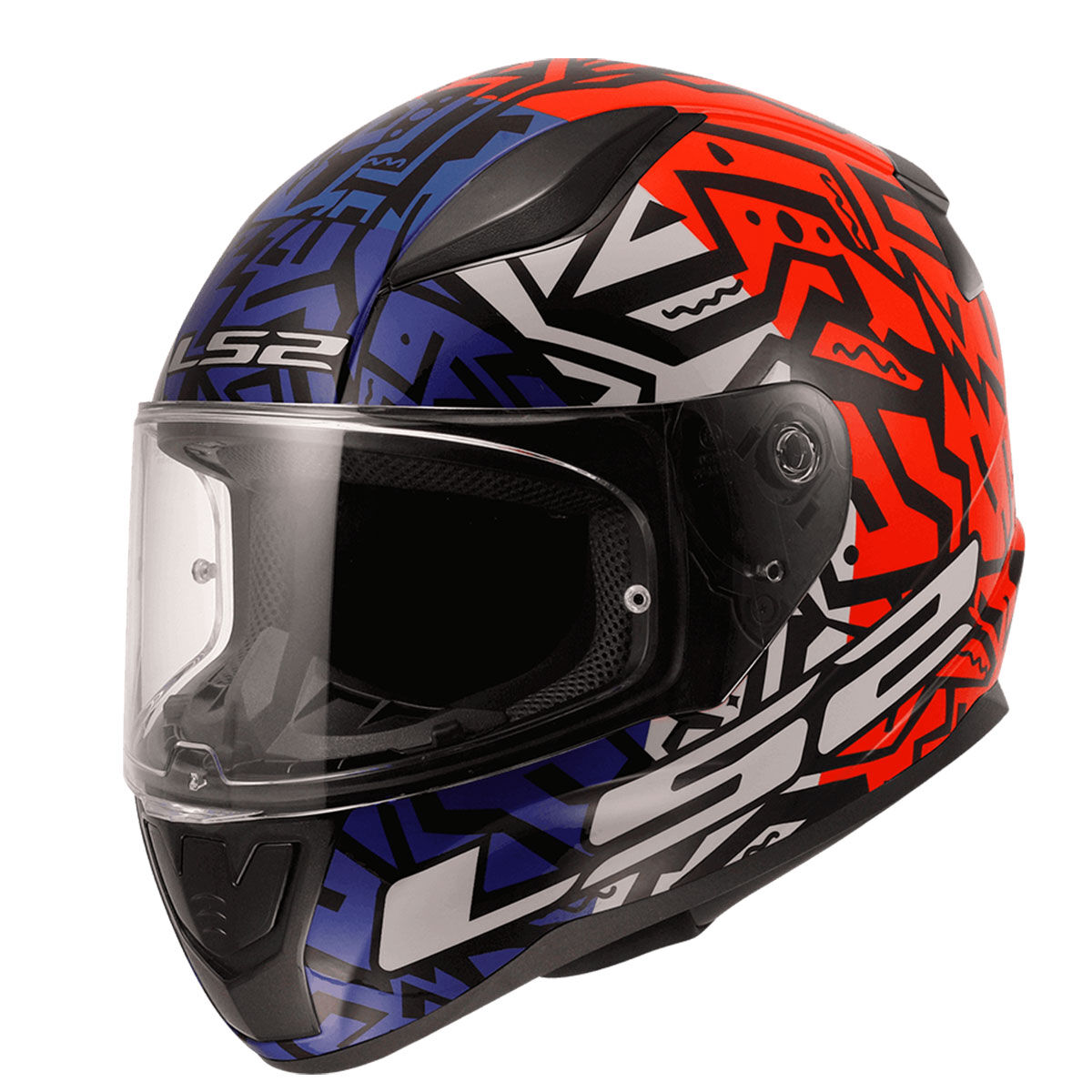 LS2 Rapid 2 Memphis Kırmızı Mavi Kask