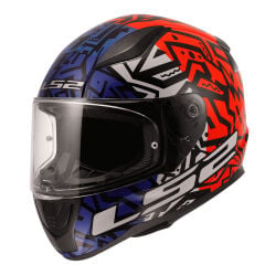 LS2 Rapid 2 Memphis Kırmızı Mavi Kask